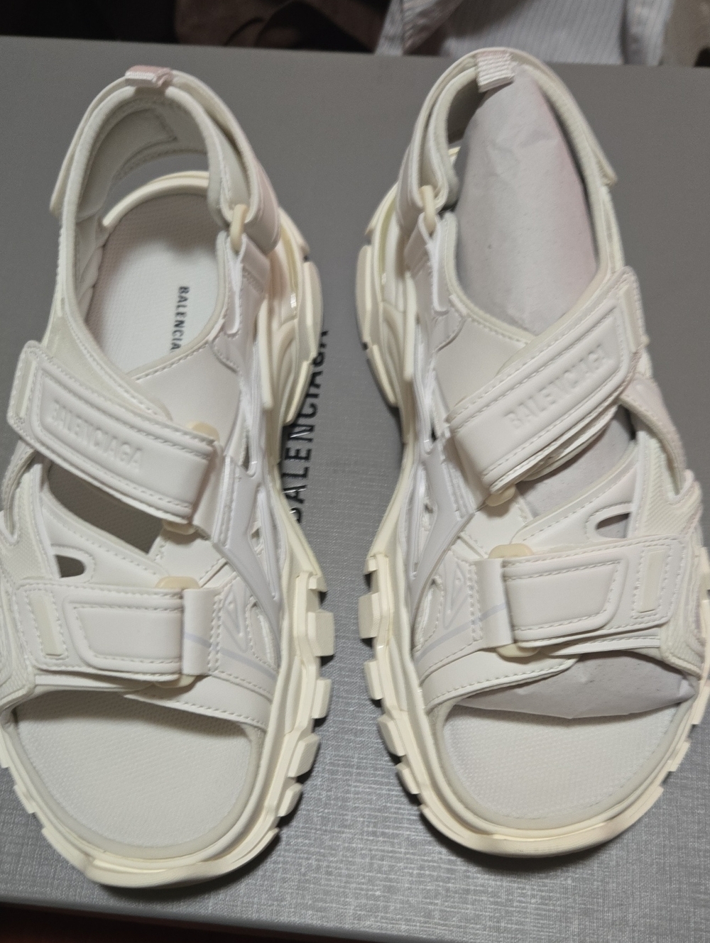 Balenciaga  Cream/Off-White Chunky Sport Sandal